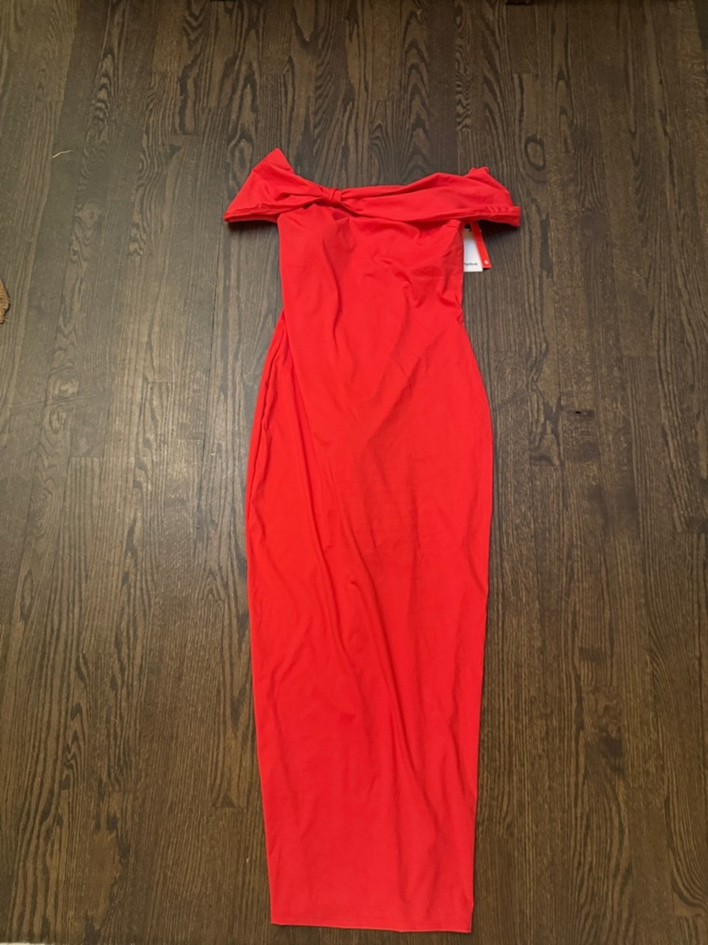 Off-Shoulder Red Evening Dress popilush